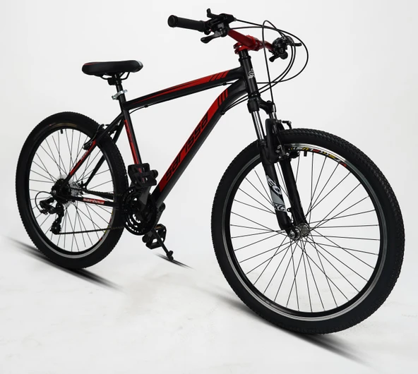 Sarissa Moon 26" Jant Ön Amortisörlü Shimano 21 Vites Wake Gidon V Fren Dağ Bisikleti Siyah Kırmızı - 5