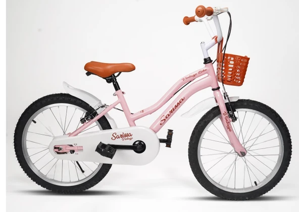 Sarissa Vintage 20 Jant 6 ve 10 Yaş Çocuk Bisikleti Pastel Pembe + Yan Destek Tekeri Hediyeli