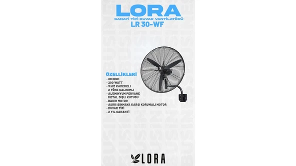 Lora 30 Inç Duvar Tipi Sanayi Vantilatör - 2
