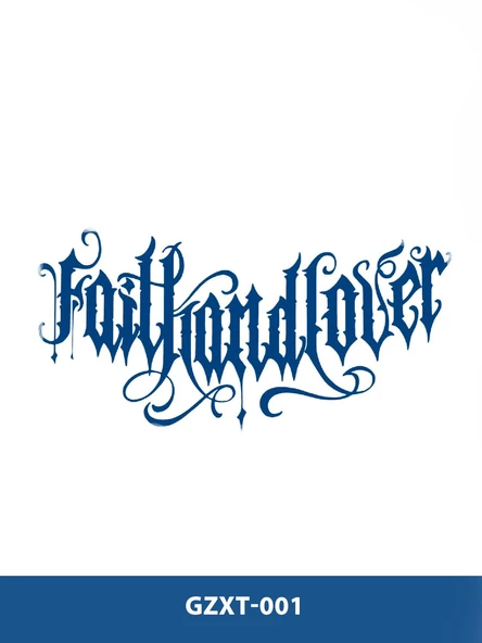 GZXT-001 YARI KALICI FAİL LOAD LOVER YAZILI GÖĞÜS DÖVME-TATTO