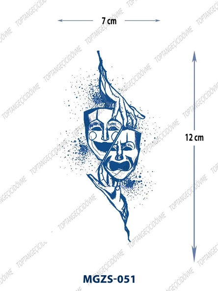 MGZS-051 YARI KALICI MASKE VE EL DESEN DÖVME-TATTO