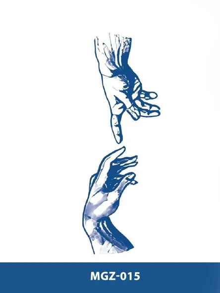 MGZ-015 YUNAN TANRI ELİ DESEN ORTA BOY YARI KALICI DÖVME-TATTO ürün görseli