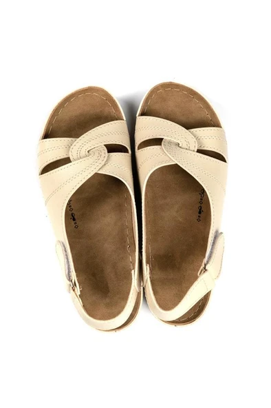 ROY JONES 1817 BEJ COMFORT CASUAL ANATOMİK RAHAT KALIP SANDALET - 7