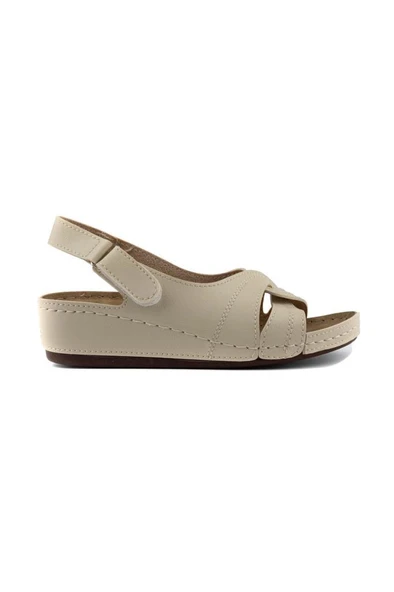 ROY JONES 1817 BEJ COMFORT CASUAL ANATOMİK RAHAT KALIP SANDALET - 3