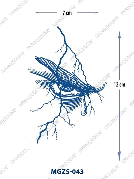 MGZS-043 YARI KALICI ŞİMŞEK VE GÖZ DESEN DÖVME-TATTO