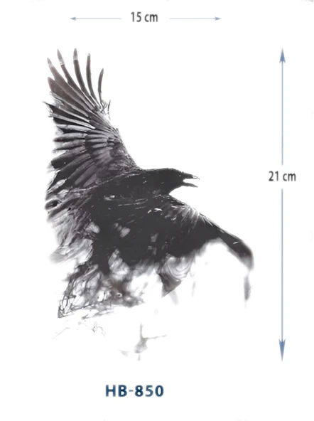 HB-850 ORTA BOY KARTAL DESEN GEÇİCİ DÖVME-TATTO ürün görseli