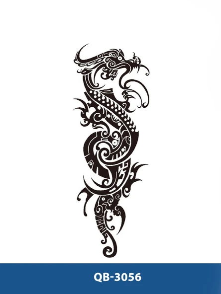 QB-3056 ETNİK EJDERHA DESEN GEÇİCİ KOL DÖVMESİ-TATTO ürün görseli