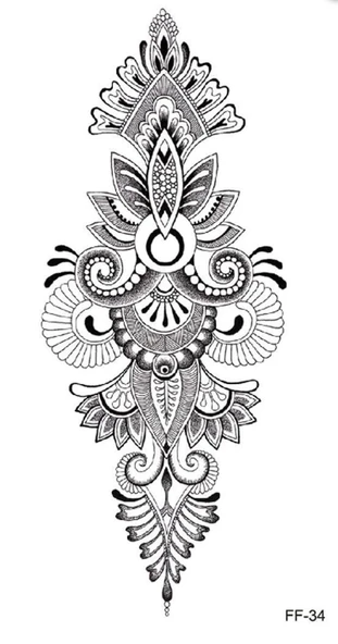 FF-034 ORTA BOY ETNİK DESEN GEÇİCİ DÖVME-TATTO
