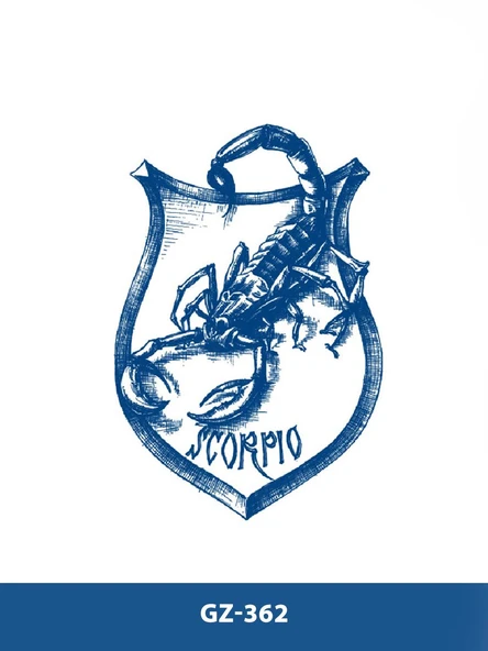 GZ-362 ORTA BOY YARI KALICI SPORPIO AKREP DESEN DÖVME