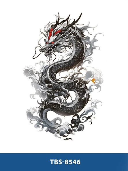 TBS-8546 ORTA BOY EJDERHA DESEN GEÇİCİ DÖVME-TATTO ürün görseli
