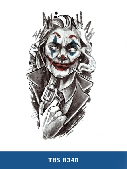 TBS-8340 ORTA BOY TABANCALI ADAM DESEN GEÇİCİ DÖVME-TATTO