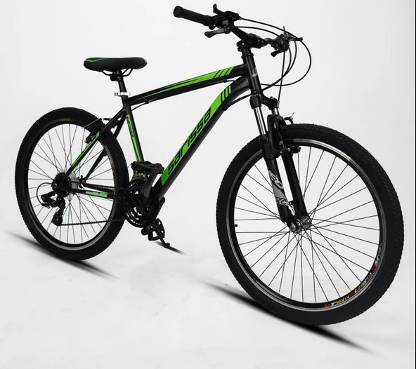 Sarissa Moon 26" Jant MTB Ön Amortisörlü Shimano 21 Vites V Fren Dağ Bisikleti Siyah Yeşil - 3