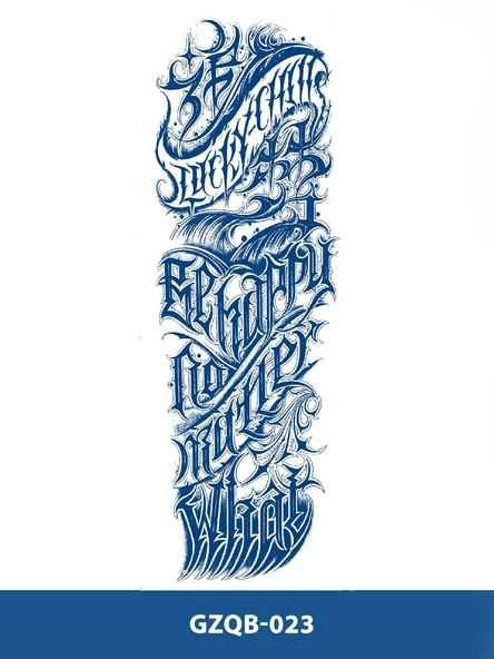 GZQB-023 YARI KALICI LUCKY-CHILL YAZILI KOL DÖVMESİ-TATTO - Resim 2
