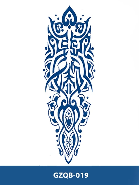 GZQB-019 YARI KALICI ETNİK DESEN KOL DÖVMESİ-TATTO - Resim 2
