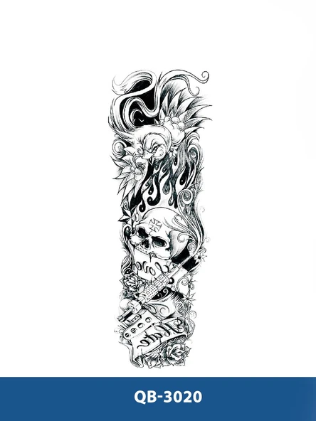 QB-3020 KURUKAFA ŞIRINGA DESEN GEÇİCİ KOL DÖVMESİ-TATTO