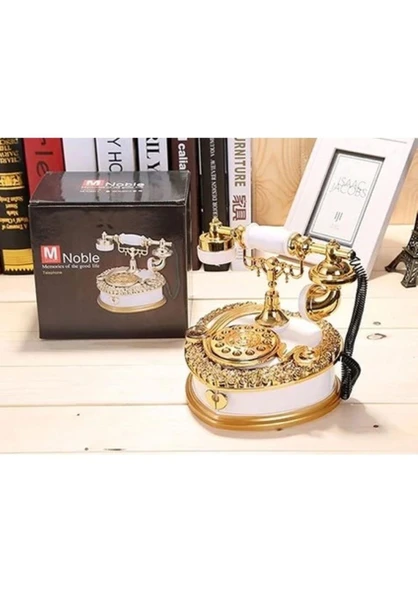 Nostaljik Polyester Telefon Müzik Ve Takı Mücevher Kutusu - 2