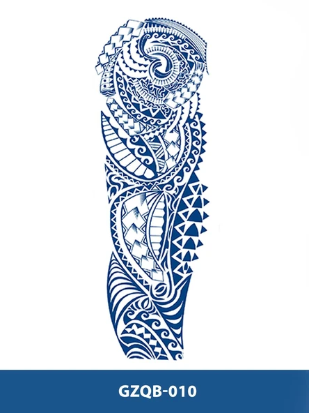 GZQB-010 YARI KALICI ETNİK DESEN KOL DÖVMESİ-TATTO - 2