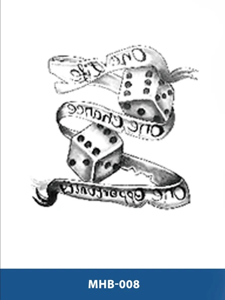 MHB-008 ORTA BOY ZAR DESEN GEÇİCİ DÖVME-TATTO ürün görseli