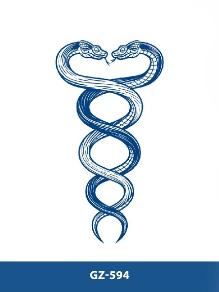 GZ-594 ORTA BOY YARI KALICI SARMAL YILAN DESEN DÖVME