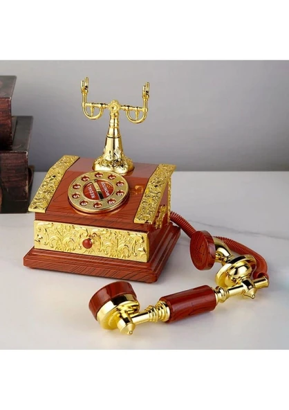 Nostaljik Telefon Müzik Kutusu Çekmeceli Takı Kutusu
