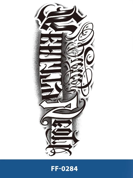 FF-284 ORTA BOY YAZILI GEÇİCİ DÖVME-TATTO ürün görseli