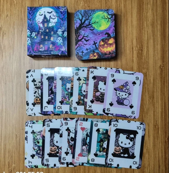HELLO KITTY MİNİ PLASTİK İSKAMBİL DESTELERİ KUTU OYUN KARTLARI - 2