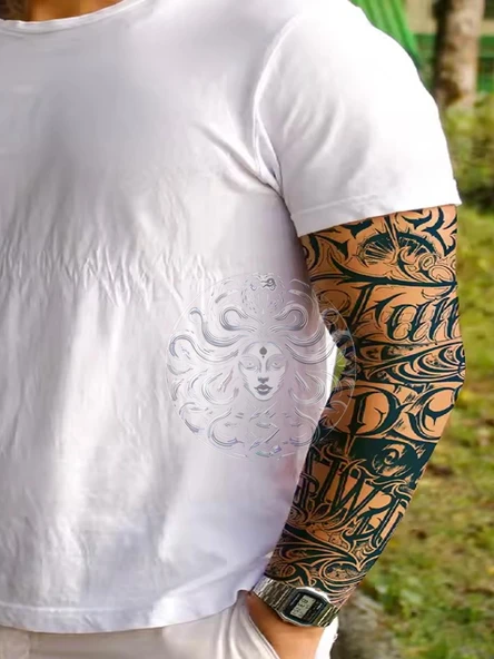 GZQB-024 YARI KALICI DESEN KOL DÖVMESİ-TATTO