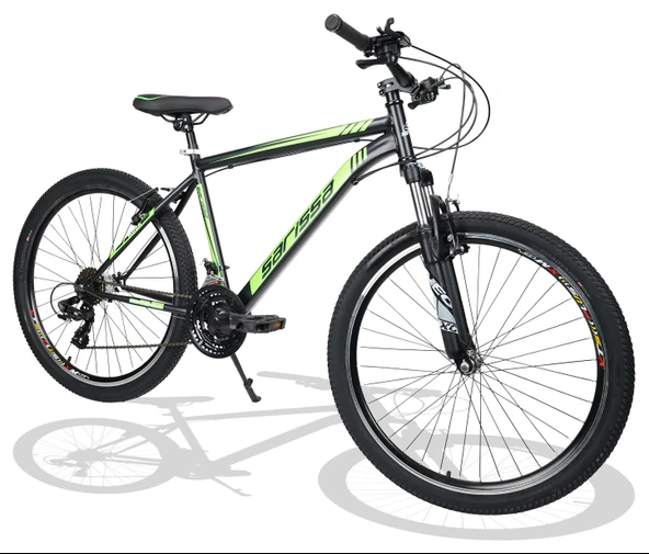 Sarissa Moon 26" Jant MTB Ön Amortisörlü Shimano 21 Vites V Fren Dağ Bisikleti Siyah Yeşil - 5