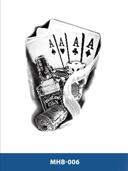 MHB-006 ORTA BOY DÖRTLÜ AS DESEN GEÇİCİ DÖVME-TATTO