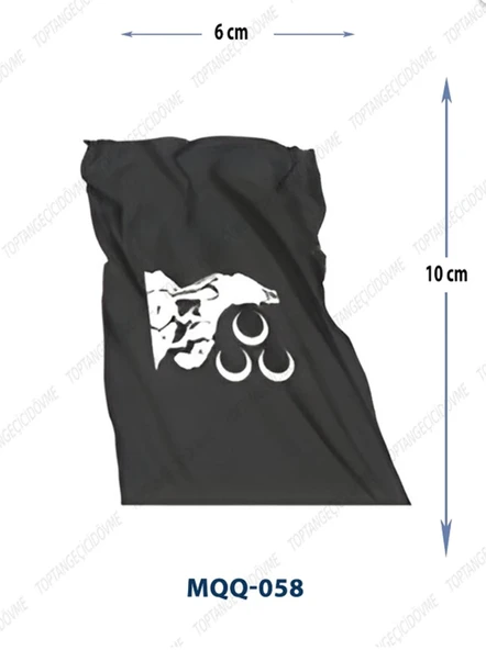 MQQ-058 ÜÇ HİLALLİ KURT BAYRAĞI DESEN GEÇİCİ DÖVME-TATTO