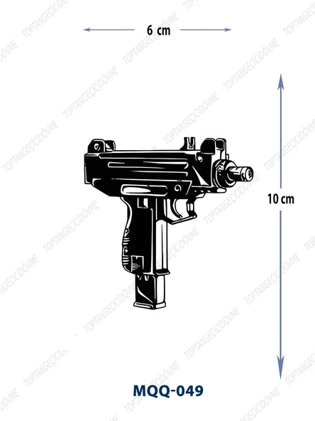 MQQ-049 MİNİ UZİ DESEN GEÇİCİ DÖVME-TATTO