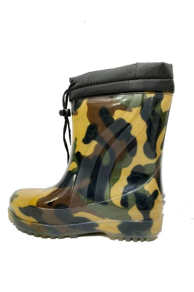 Kral 03101 Kürklü Sıcak Astar Filet Çocuk Yağmur Çizme - 9