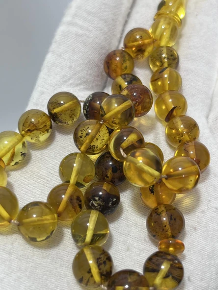 Doğal Kaya Damla Kehribar Tesbih 33lük 20,30 Gram - 3