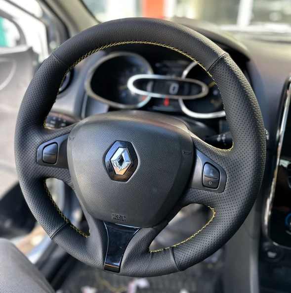 Clio 4 FAZ 1 2014-2017 Araca Özel Direksiyon Kılıfı (Makyajlı Kasalara Uyumlu Değildir) - Resim 2