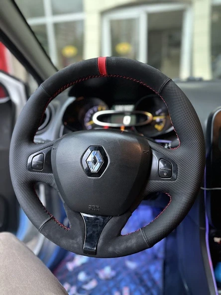 Clio 4 FAZ 1 2014-2017 Araca Özel Direksiyon Kılıfı (Makyajlı Kasalara Uyumlu Değildir) - Resim 2