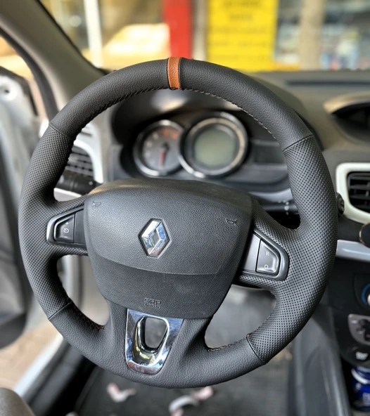 Clio 4 FAZ 1 2014-2017 Araca Özel Direksiyon Kılıfı (Makyajlı Kasalara Uyumlu Değildir) - Resim 2