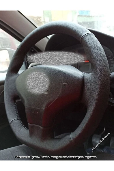 Citroen C-elysee Araca Özel Deri Direksiyon Kılıfı ürün görseli
