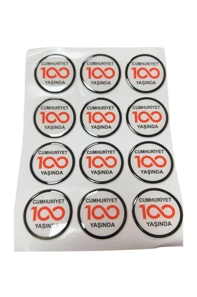 Cumhuriyet 100 Yaşında Silikon Logo 1 Adet Fiat - Egea - Cross - Fiorino (A KALİTE 1.SINIF) - 2
