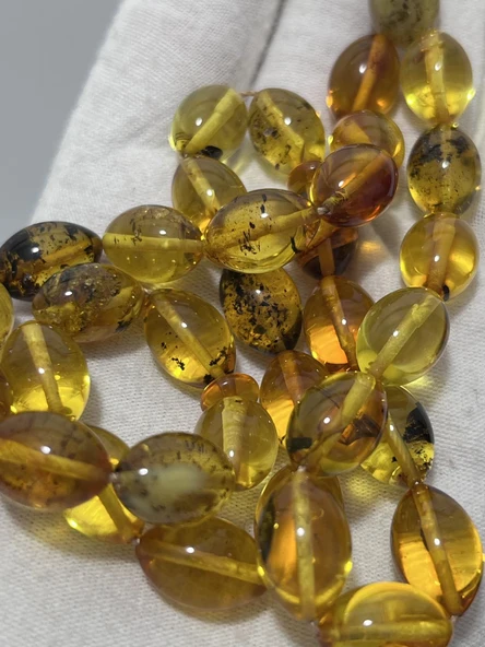 Doğal Kaya Damla Kehribar Tesbih 33lük 24,82 Gram - 4