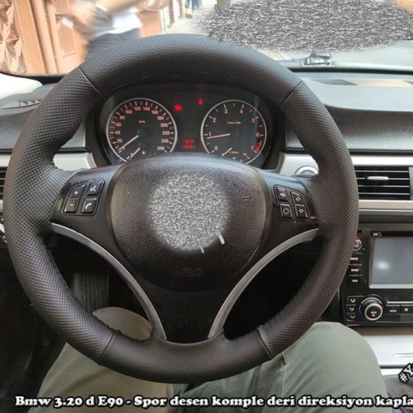 Bmw 3.20D E90 Araca Özel Deri Direksiyon Kılıfı NOKTA DÜZ ürün görseli