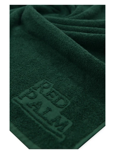 Plaj Çantasına Dönüşen %100 Pamuk Yeşil  Plaj Havlusu - 4