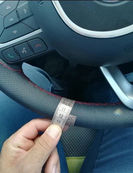 Üniversal Dikmeli Direksiyon Kılıfı HER MARKA MODELE UYGUNDUR 10,5 CM - Resim 4