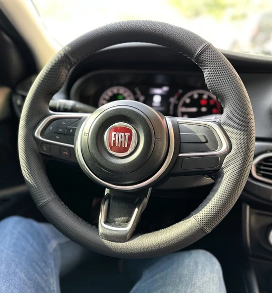 Fiat Egea Easy Plastik Direksiyon İçin Uyumlu Üniversal Dikmeli Direksiyon Kılıfı - Resim 2