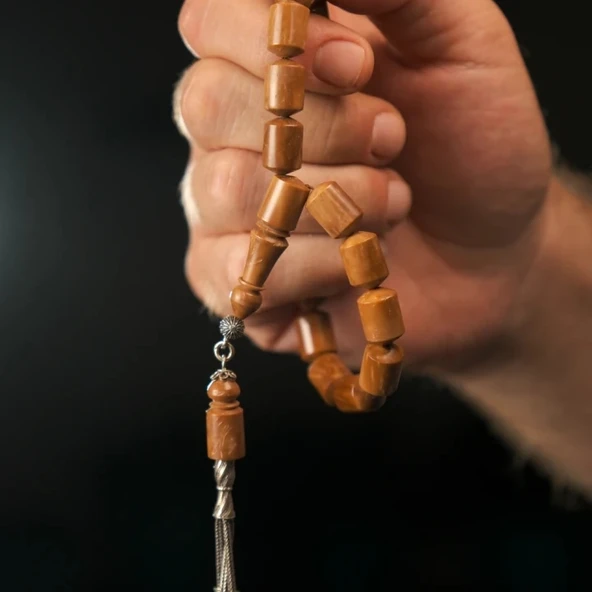 Efe Model Kuka Gümüş Püsküllü Tesbih - 2