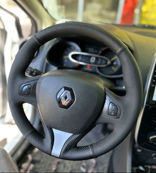 Clio 4 FAZ 1 2014-2017 Araca Özel Direksiyon Kılıfı (Makyajlı Kasalara Uyumlu Değildir) - Resim 2