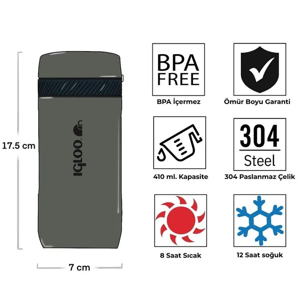 İgloo Squid Termos 410 ML - 9