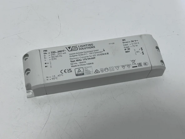 Vossloh-Schwabe EDXe 175/24.059 Led Sürücü 24V 75W - 2