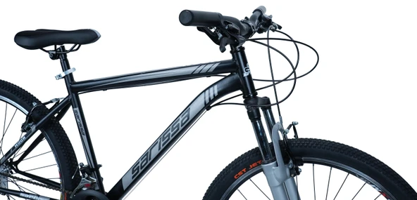 Sarissa Moon 26" Jant MTB Ön Amortisörlü Shimano 21 Vites Wake Gidon V Fren Dağ Bisikleti Siyah Gri - 4