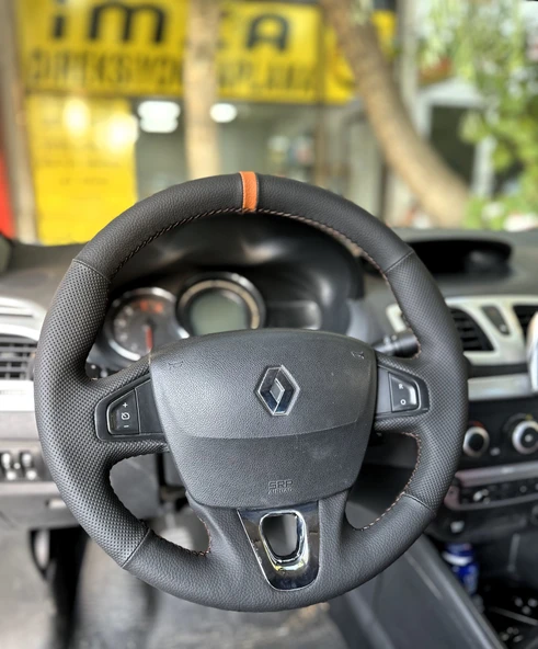 Clio 4 FAZ 1 2014-2017 Araca Özel Direksiyon Kılıfı (Makyajlı Kasalara Uyumlu Değildir) - Resim 3