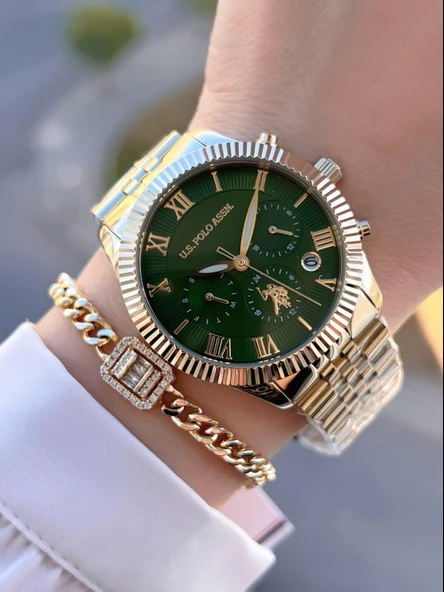 U.s.Polo Assn Çelik Kordon İç Fonksiyonları Aktif 5 Atm 2 Yıl Garantili Kadın Kol Saati UA.2040.S05 ürün görseli